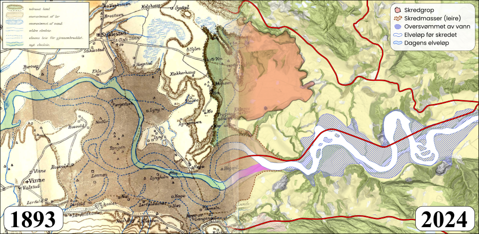 Eksempel på kartbearbeiding – modernisering og georeferering av gammelt kart fra 1893 til 2024