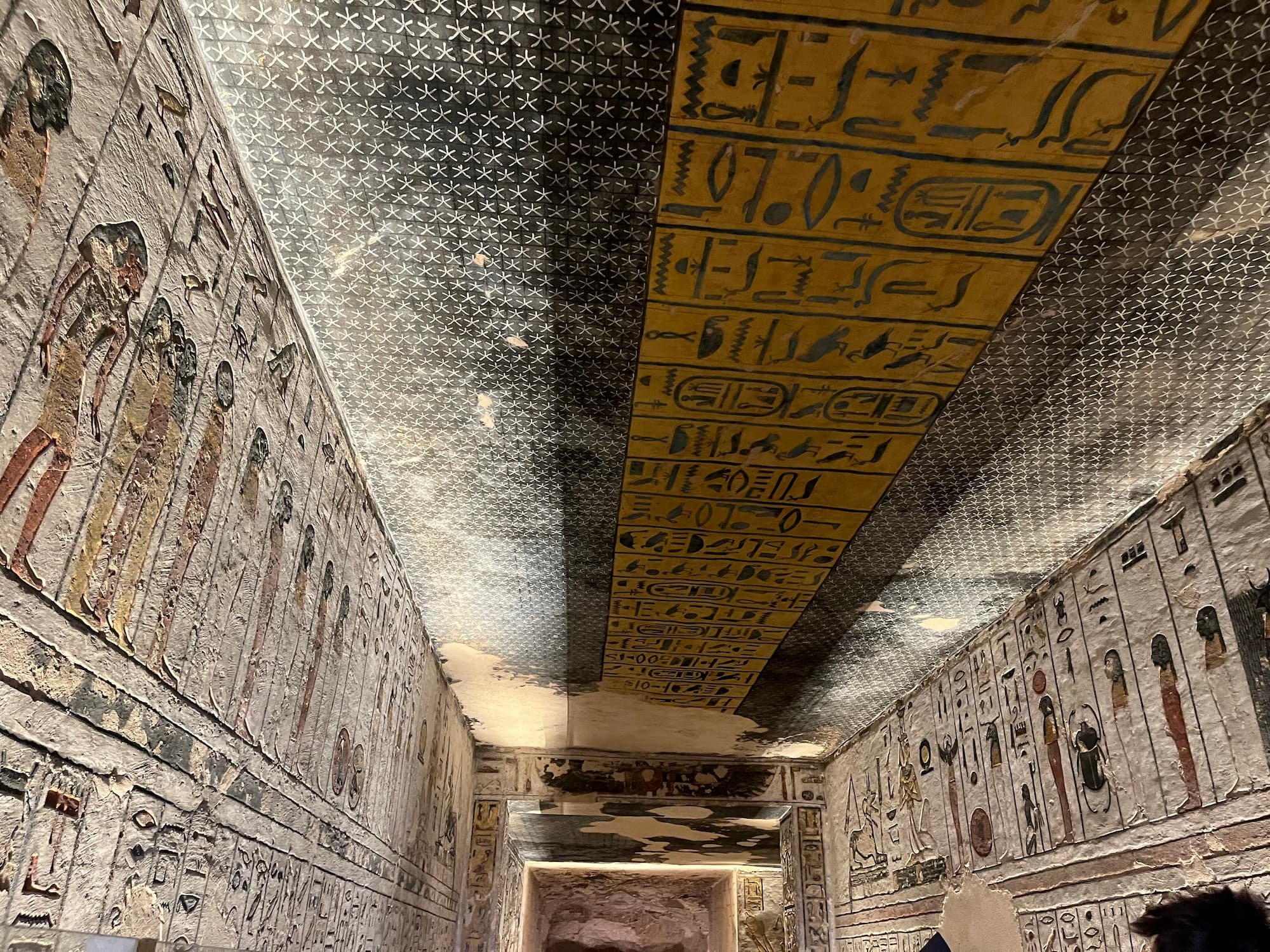 Exploring the tombs of the Valley of the Kings. in Luxor in Egypt