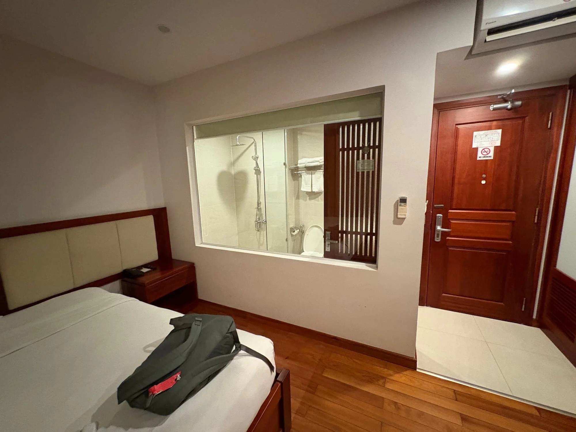 Inside double room at Sekonh Hotel in Da Nang in Vietnam