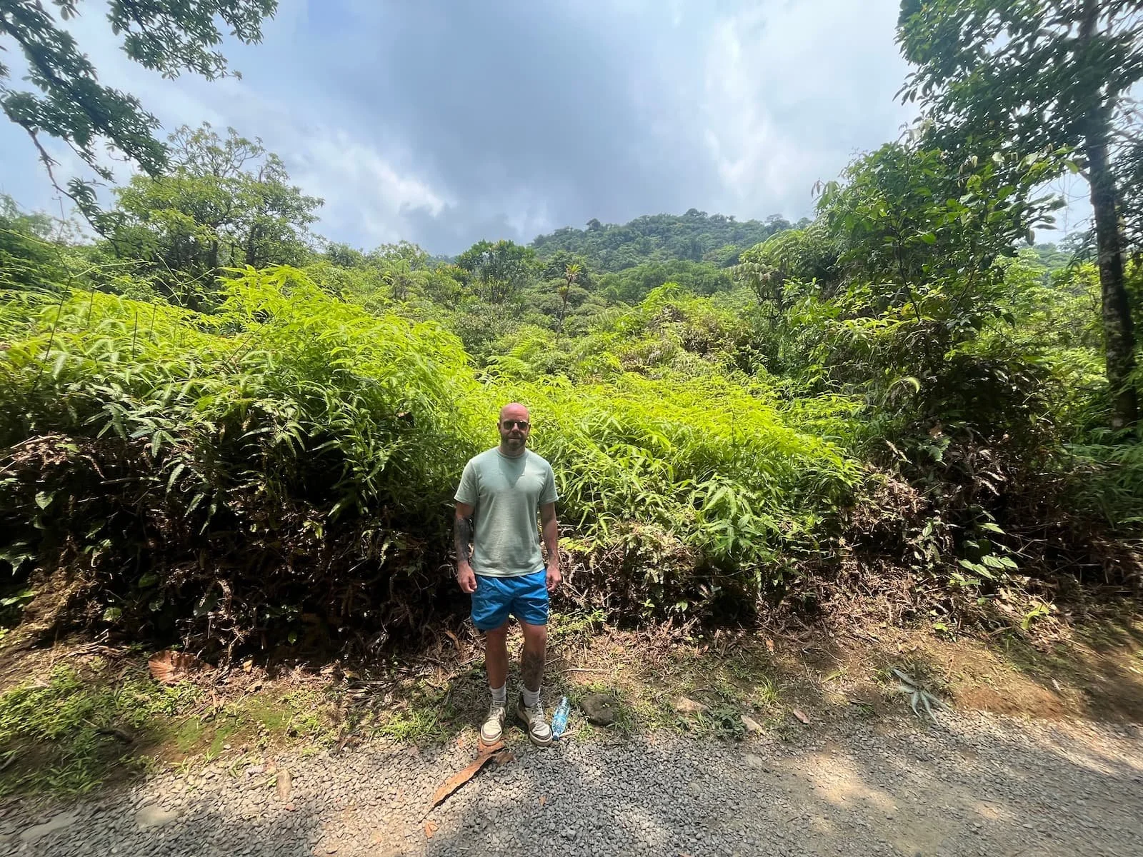 Tom Henty stood in rainforest in Costa RIca in May