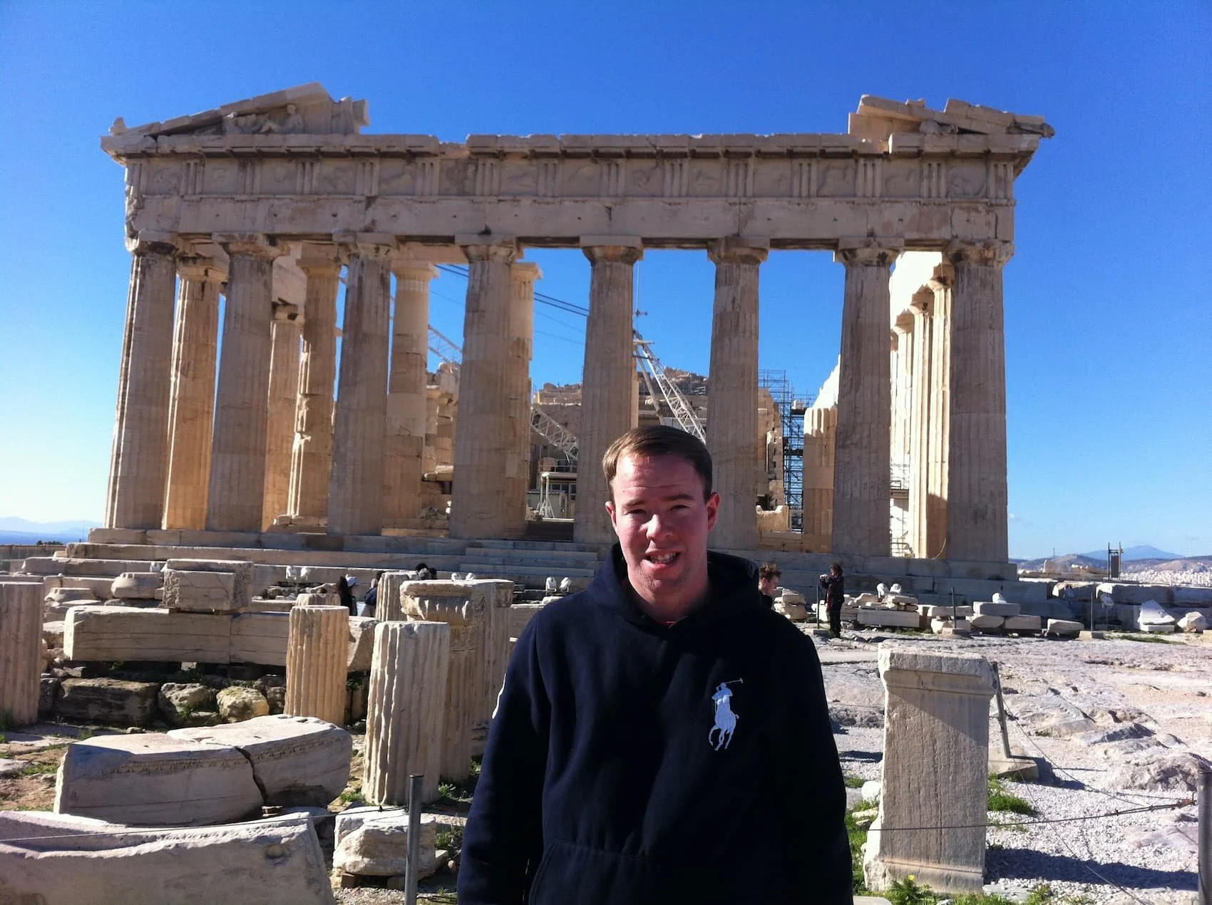 Visiting the Acropolis in Athens.