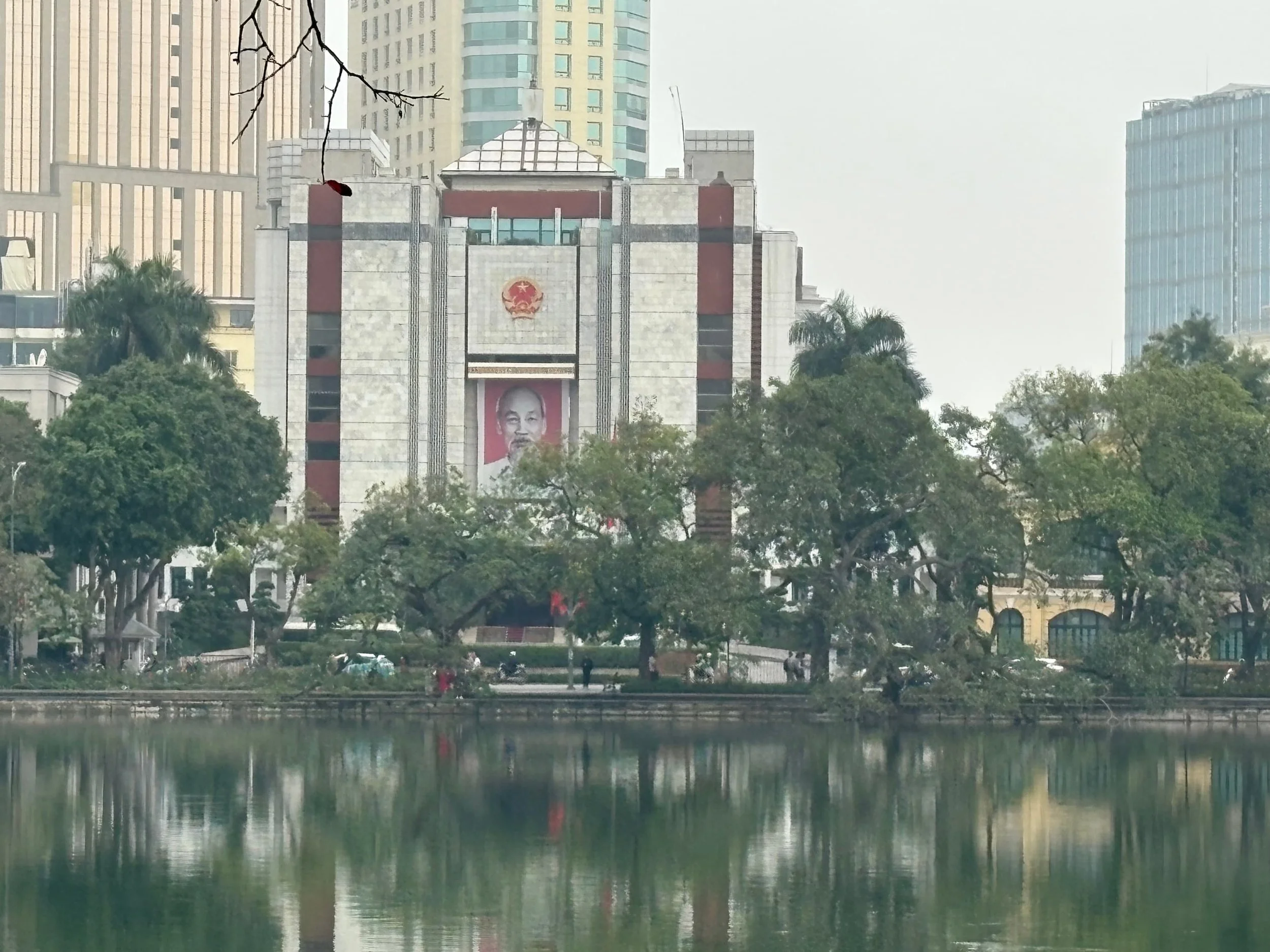 Hoàn Kiếm Lake views in Hanoi in Vietnam