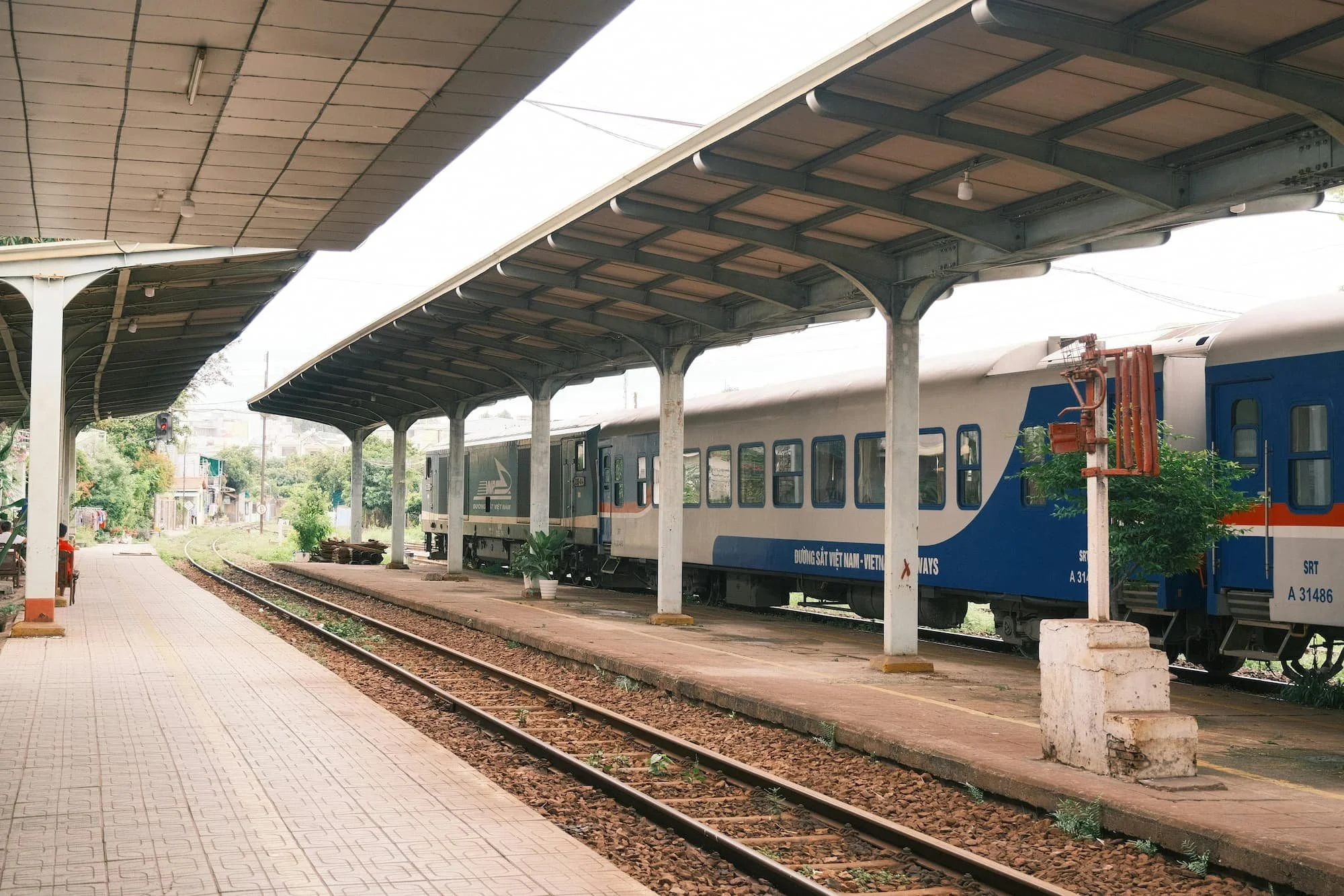 Train at Train Station in Vietnam