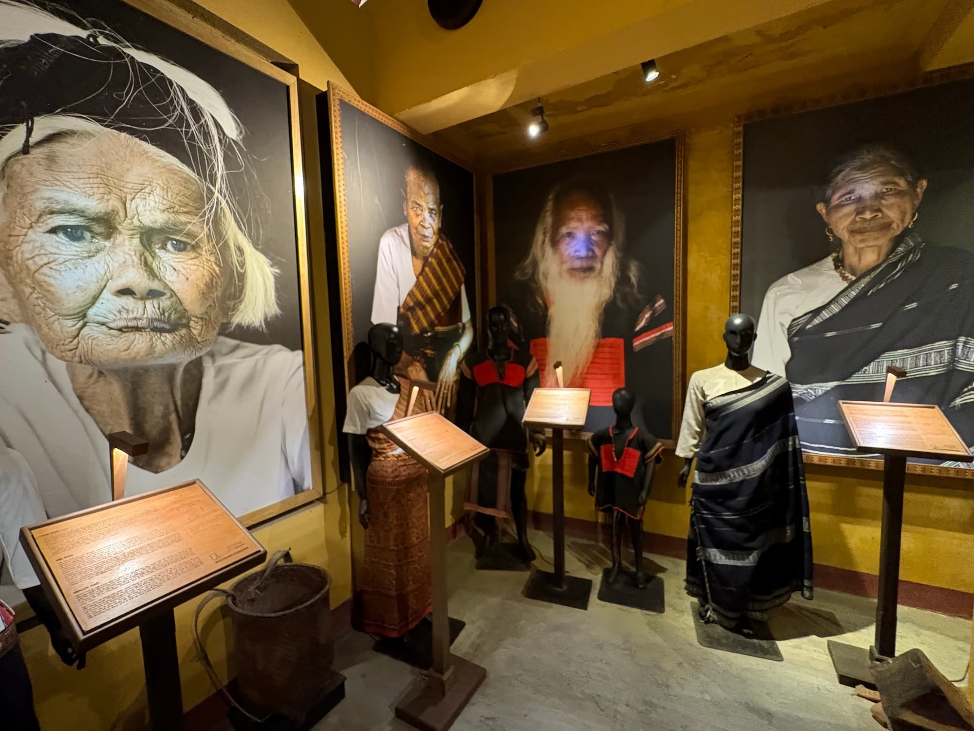 Large wall posters inside the Precious Heritage Museum in Hoi An in Vietnam