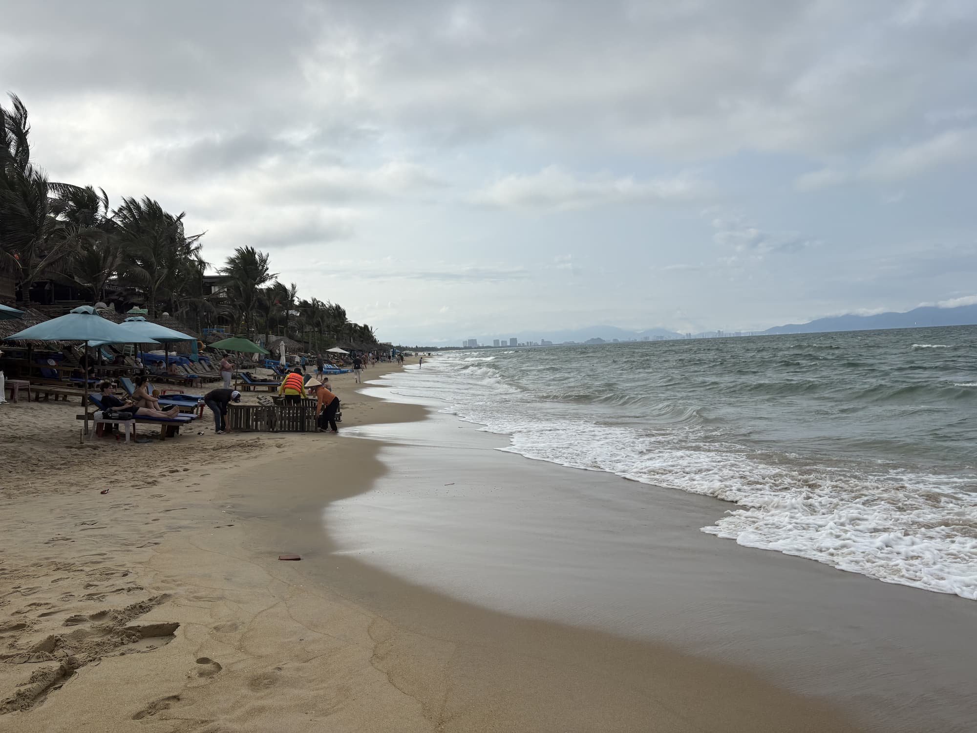 Shoreline at An Bang Beach in Hoi An in Vietam