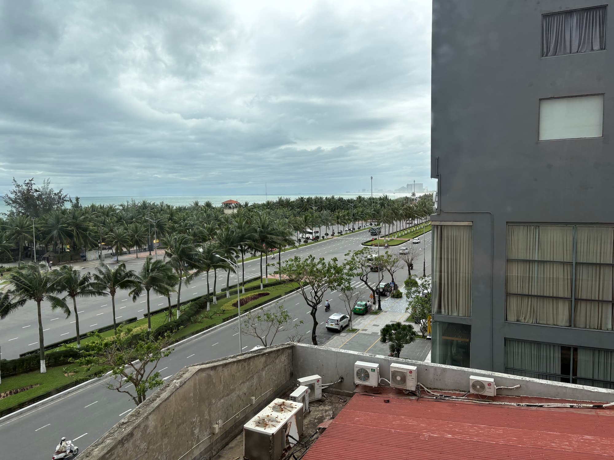 Views from Sekong Hotel on My Khe Beach.