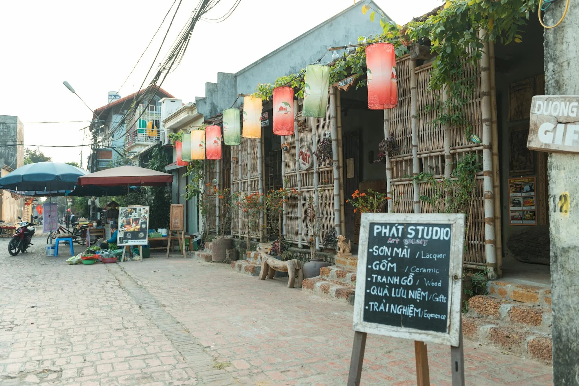 Quiet street in BA Dinh in Hanoi in Vietnam