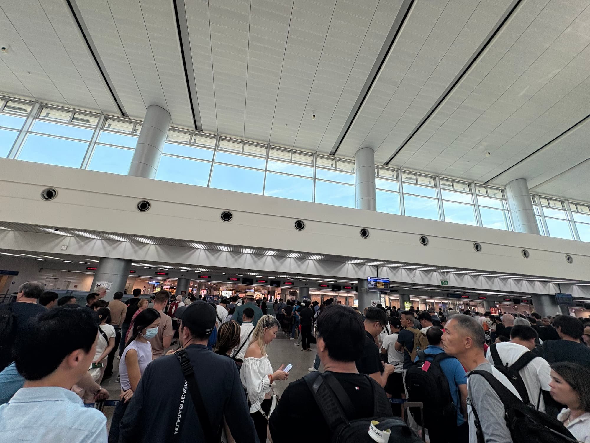 Busy scenes in Ho Chi Minh City airport in Vietnam