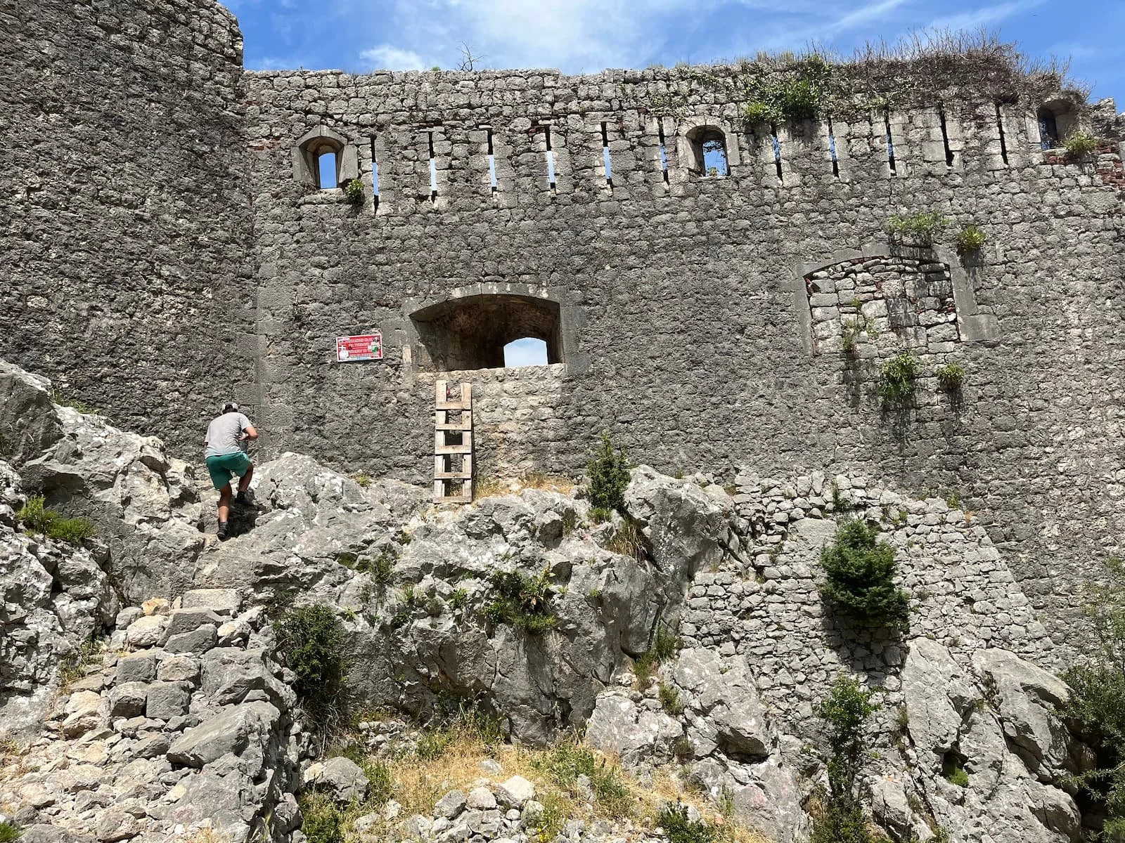 The ‘secret’ back entrance to the fortress in Kotor Bay in Montenegro
