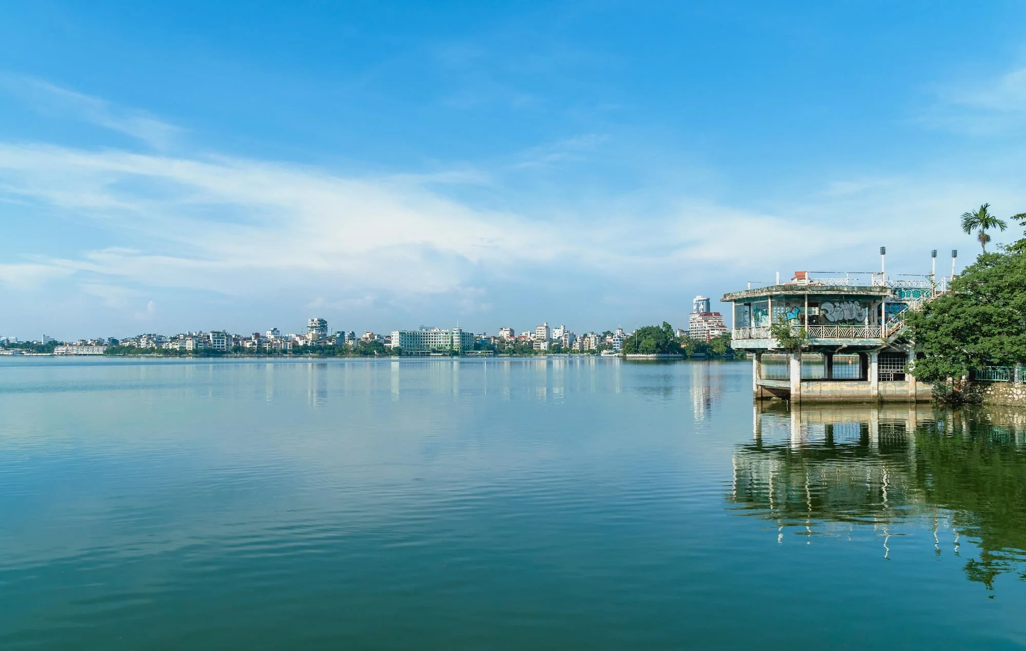 West Lake in Hanoi in Vietnam