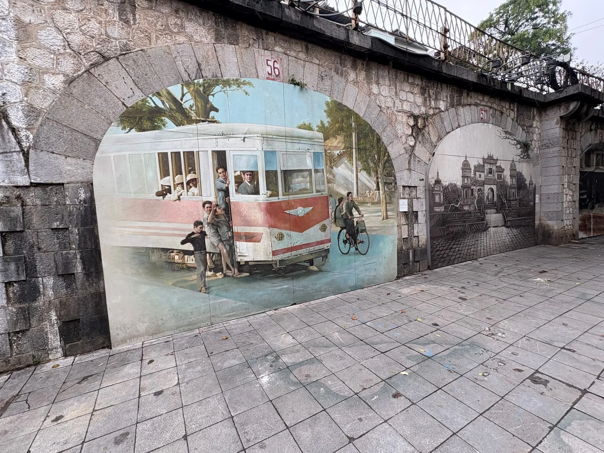 Phung Hung Mural Street in Hanoi