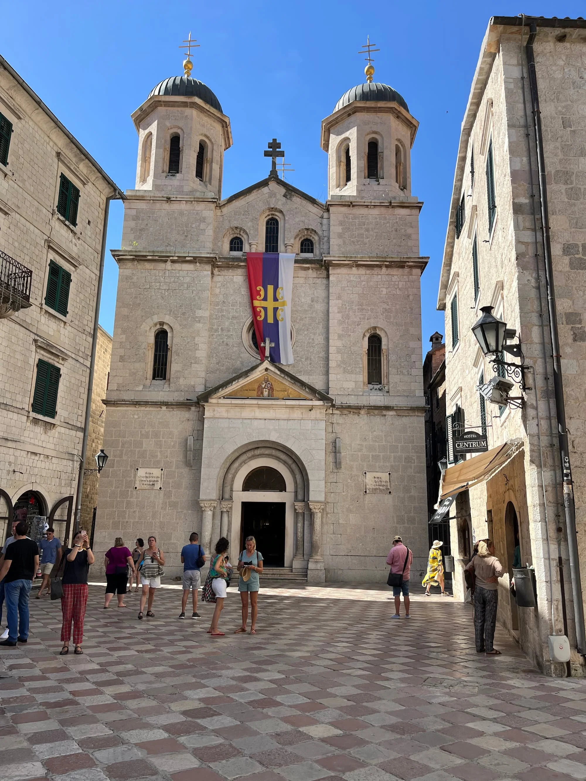 Cathedral inside Kotor Old Town in Montenegro