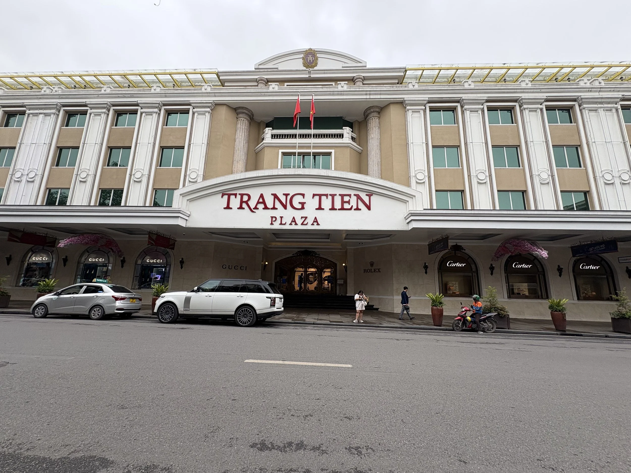 Trang Tien Plaza in the French Quarter in Hanoi in Vietnam