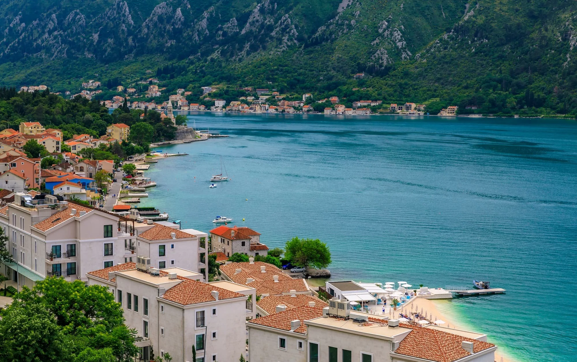 Bay views in Dobrota in Kotor Bay