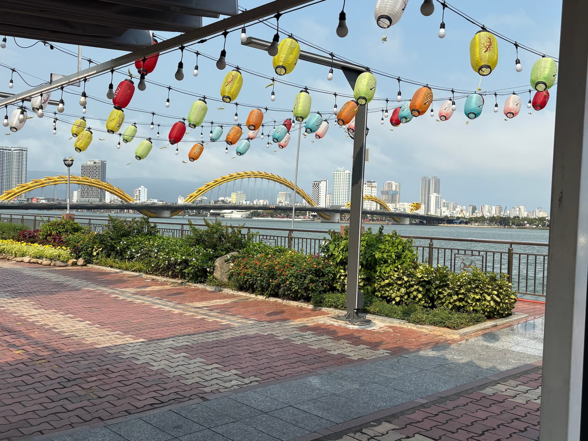 Dragon Bridge and Han River in Da Nang in Vietnam