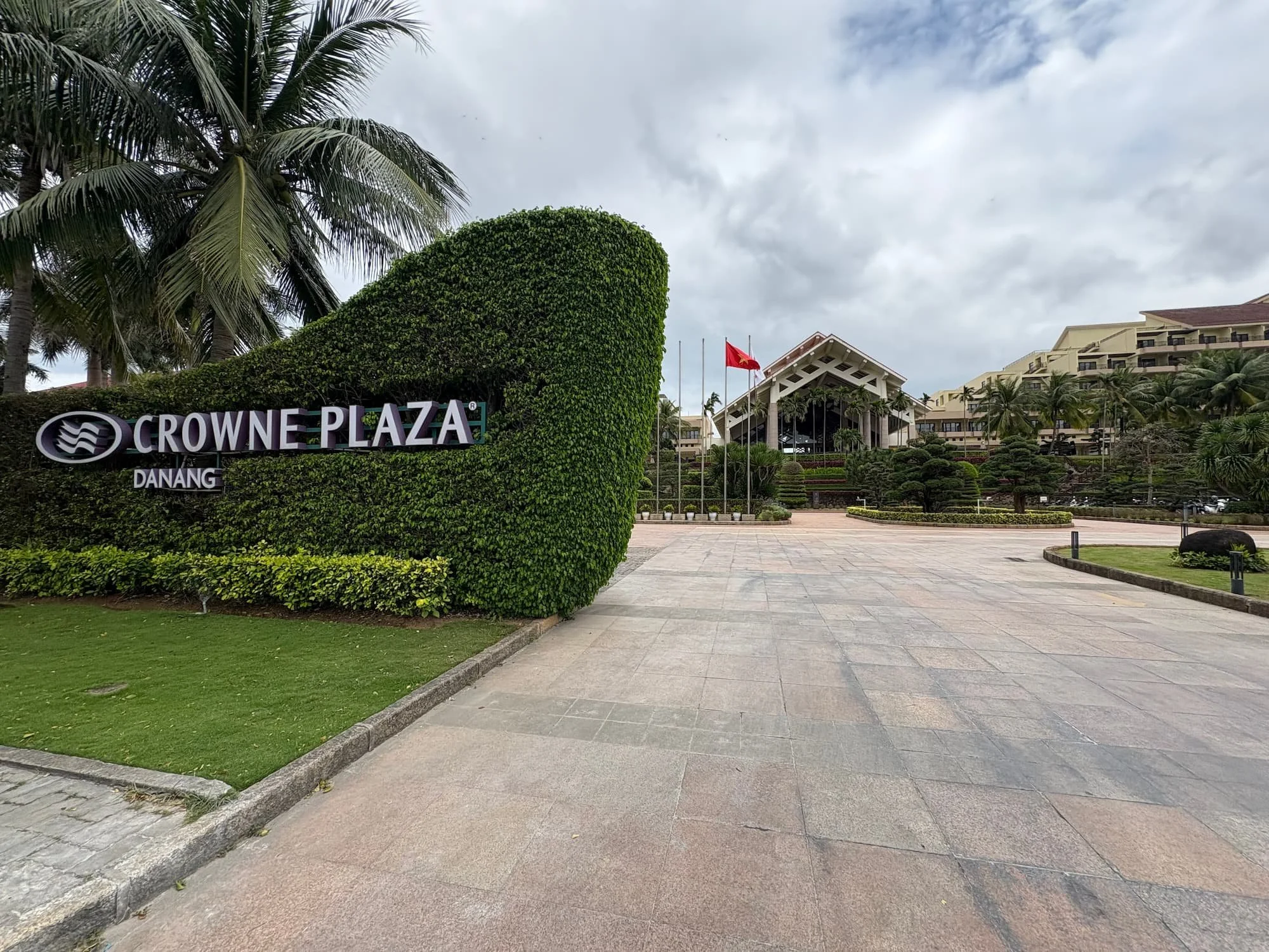 Entrance to Crown Plaza Hotel in Da Nang in Vietnam