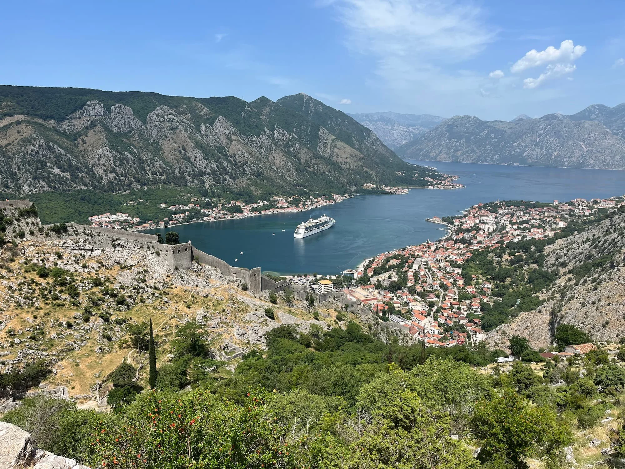 Viewpoint at Kotor Bay in Montenegro