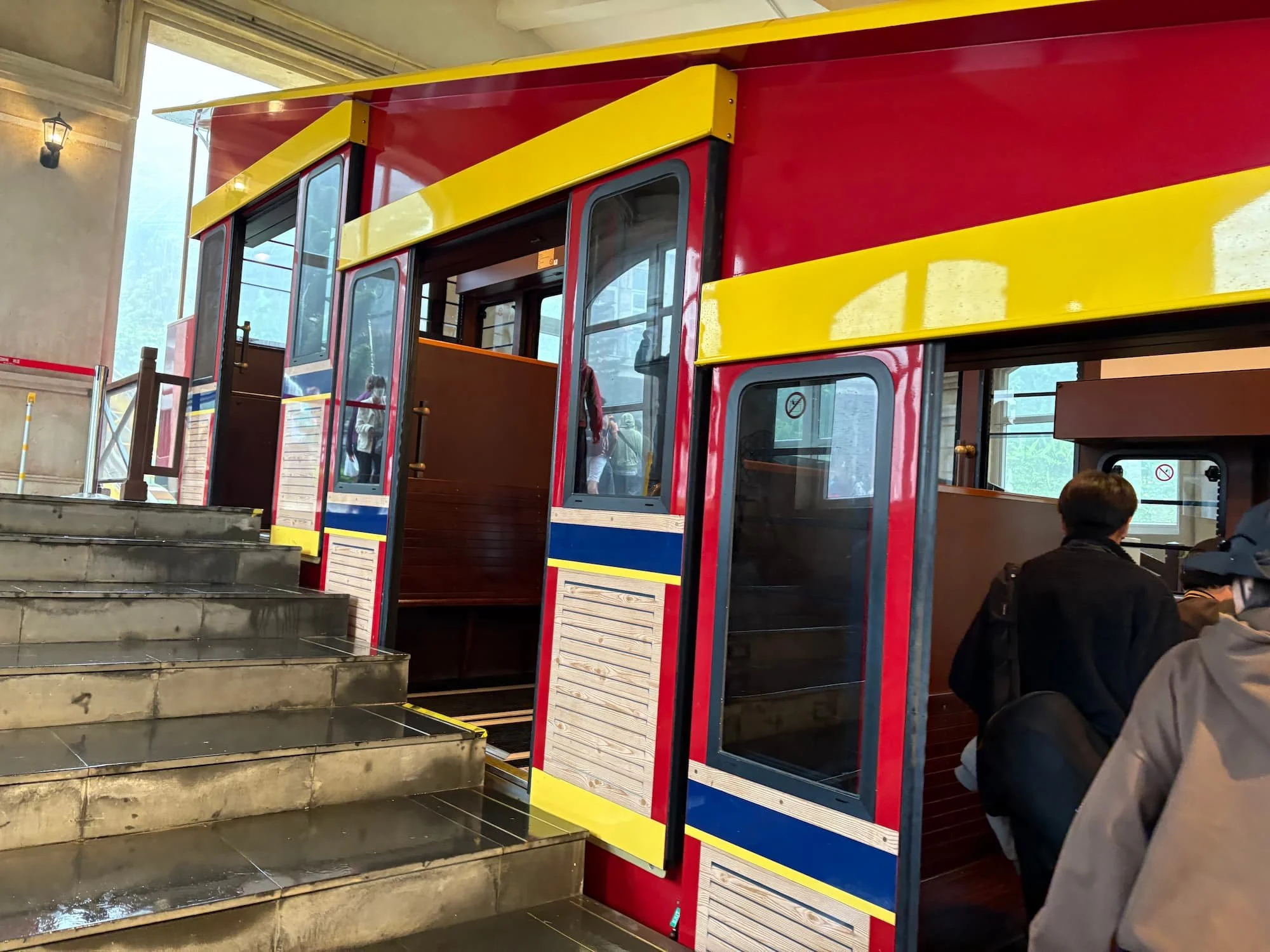 Entering cable car at Ba NA Hills in Vietnam