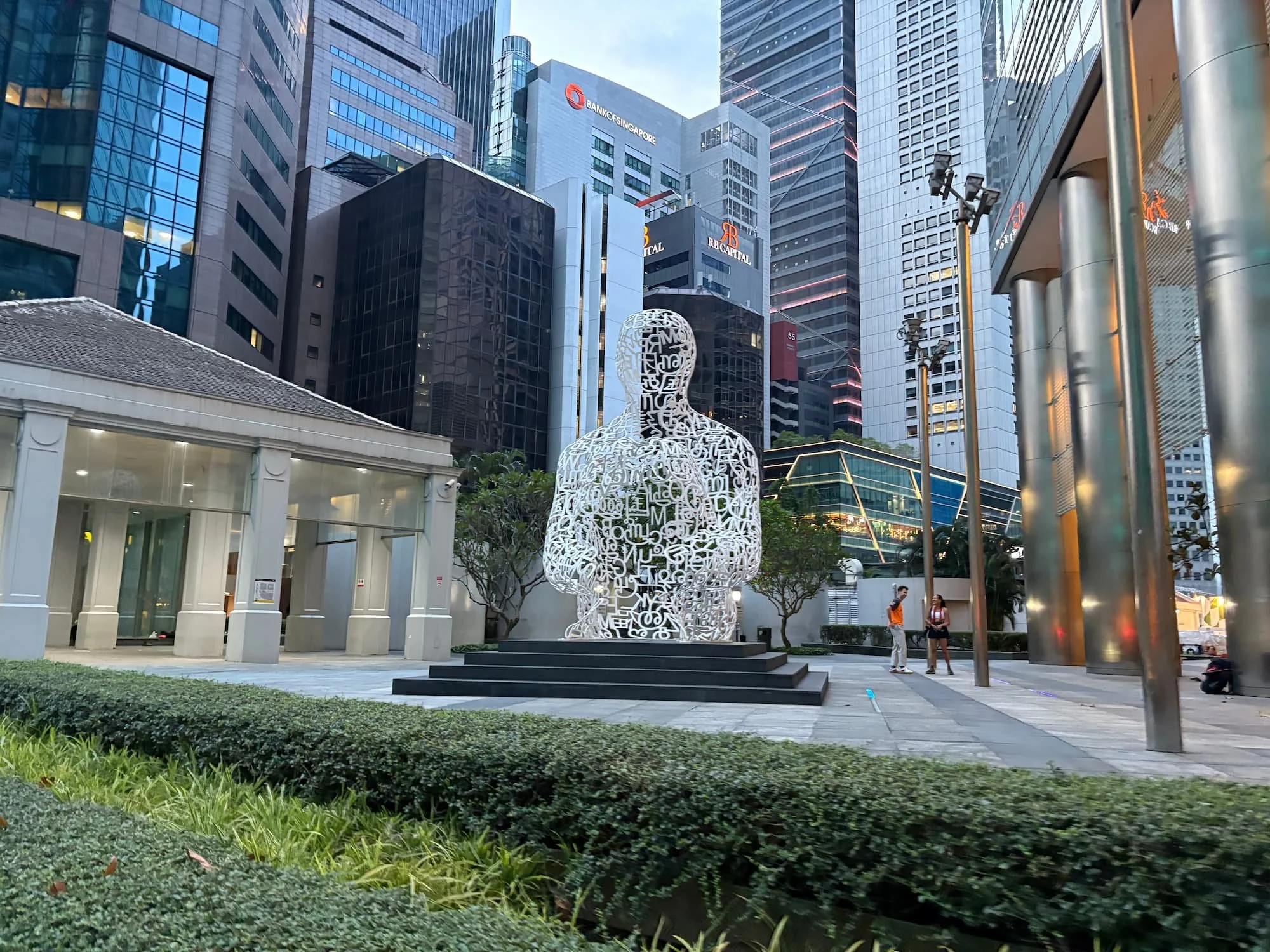 A sculpture in downtown Singapore.