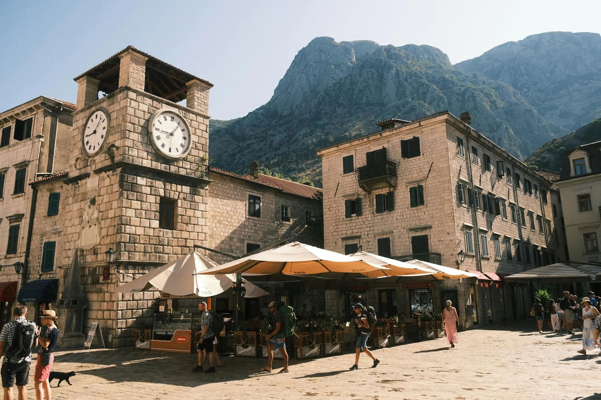 Square in Kotor Old Town in Montenegro