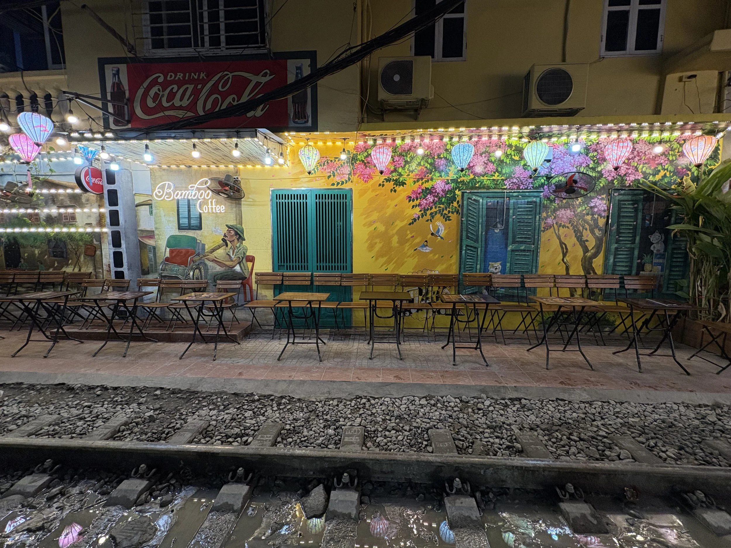 A quirky corner of Hanoi Train Street in Vietnam