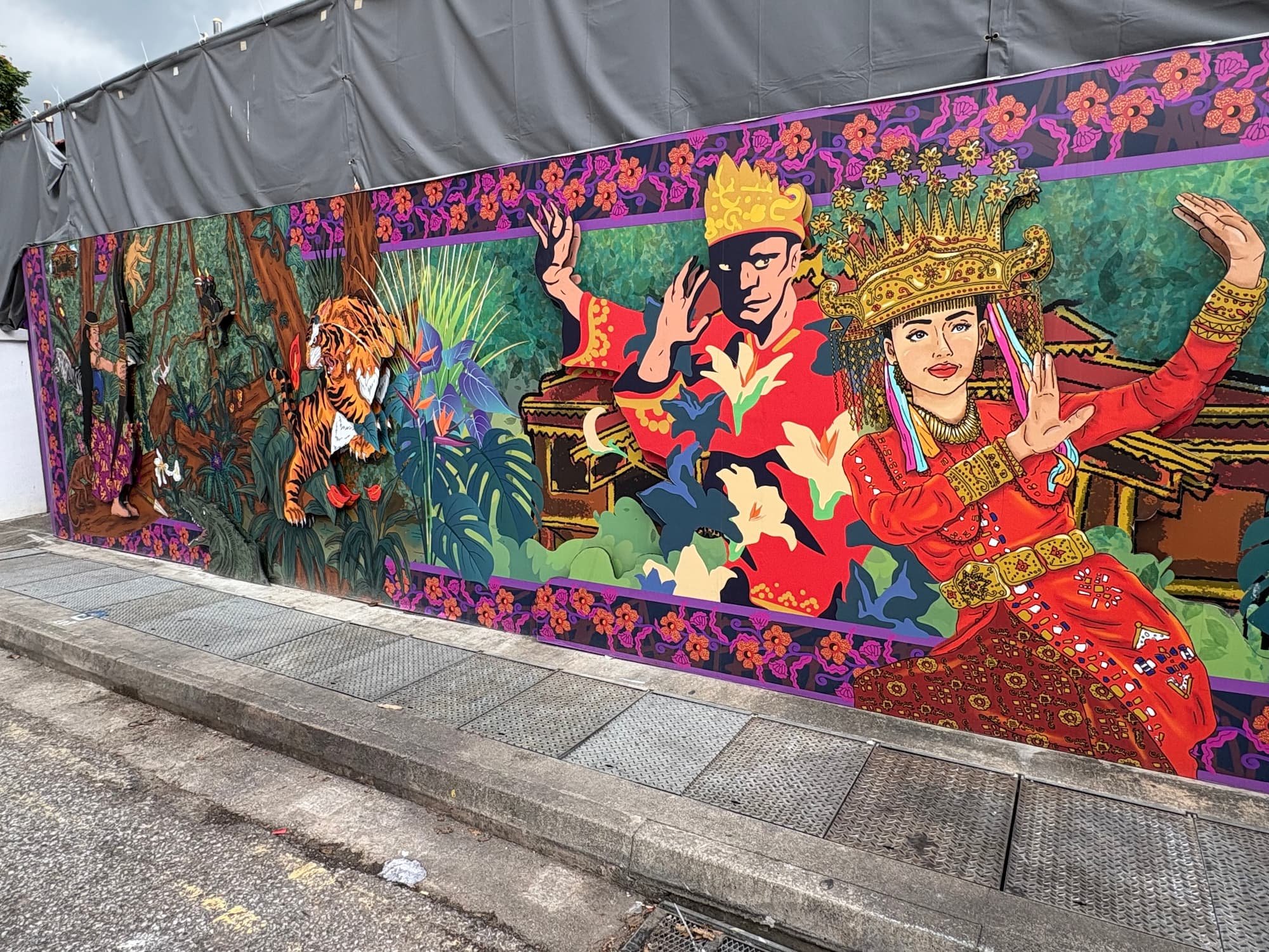 Graffiti street art in Kampong Glam in Singapore