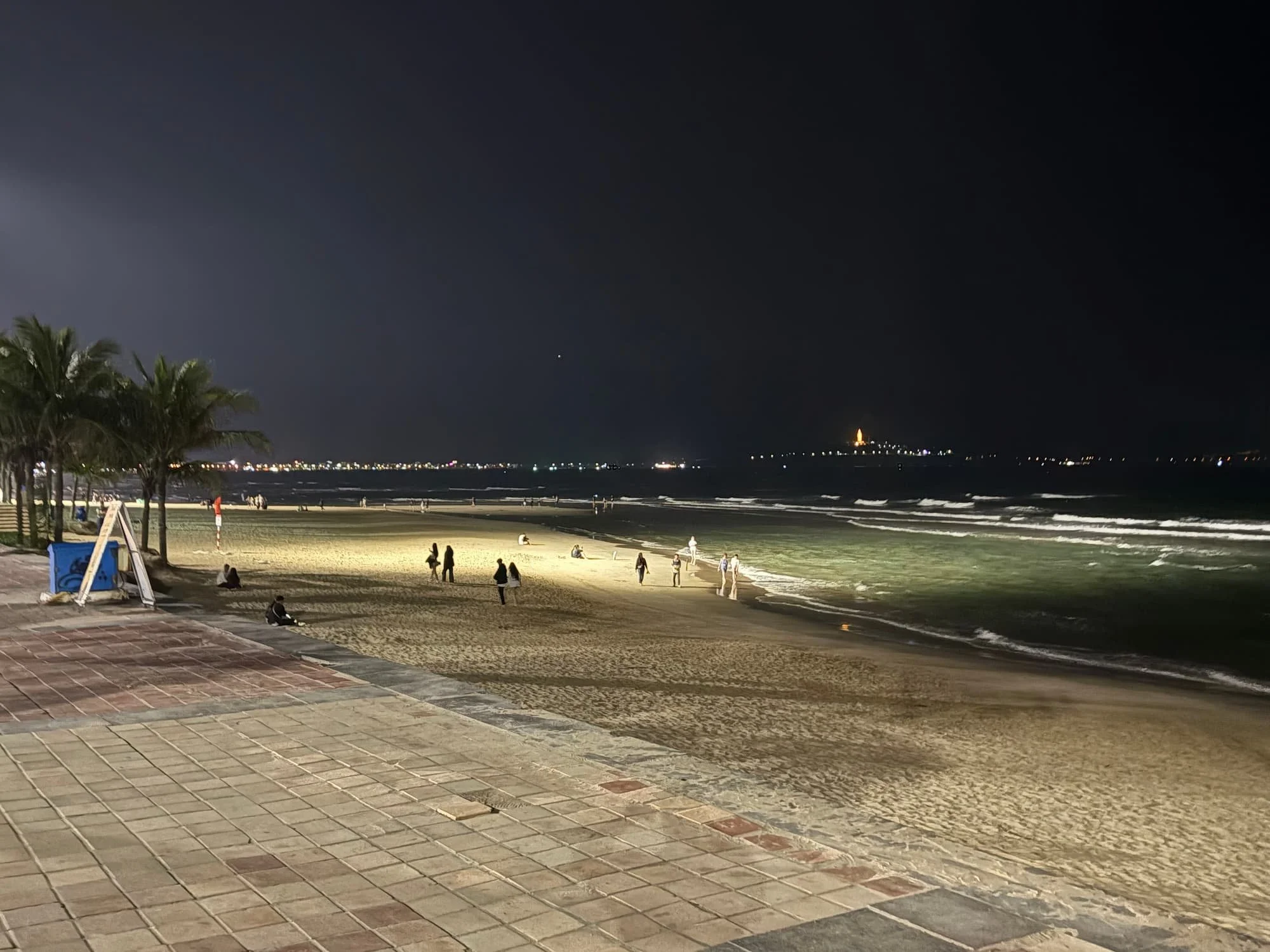 My Khe Beach at night in Da Nang in Vietnam