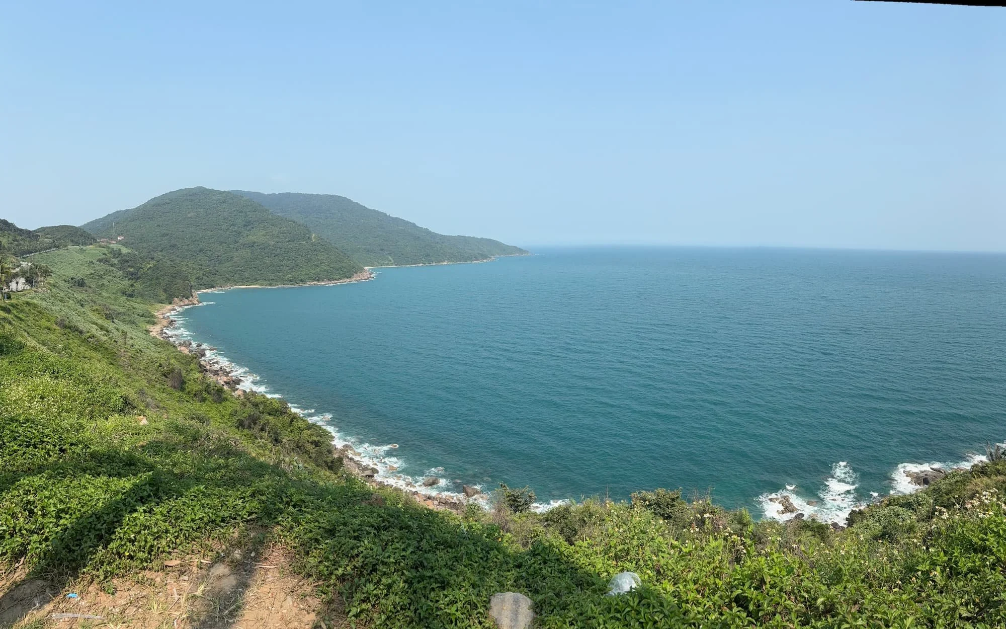 Coastline of Son Tran Peninsular in Da Nang in VIetnam