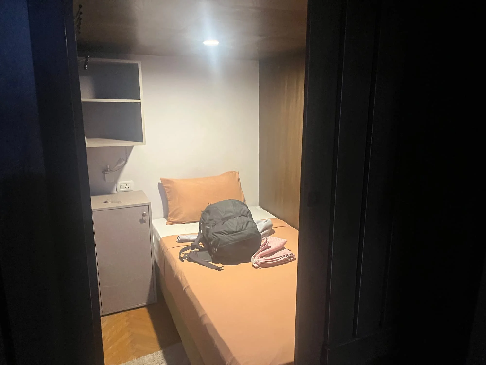 Hotel room in Cairo Egypt showing basic accommodation where wifi can be unreliable and mobile data is needed