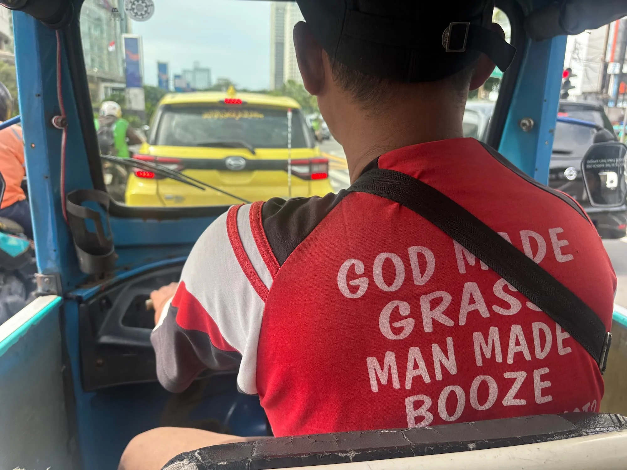 travelling through Jakarta in local transport using eSIM that works across multiple locations without switching