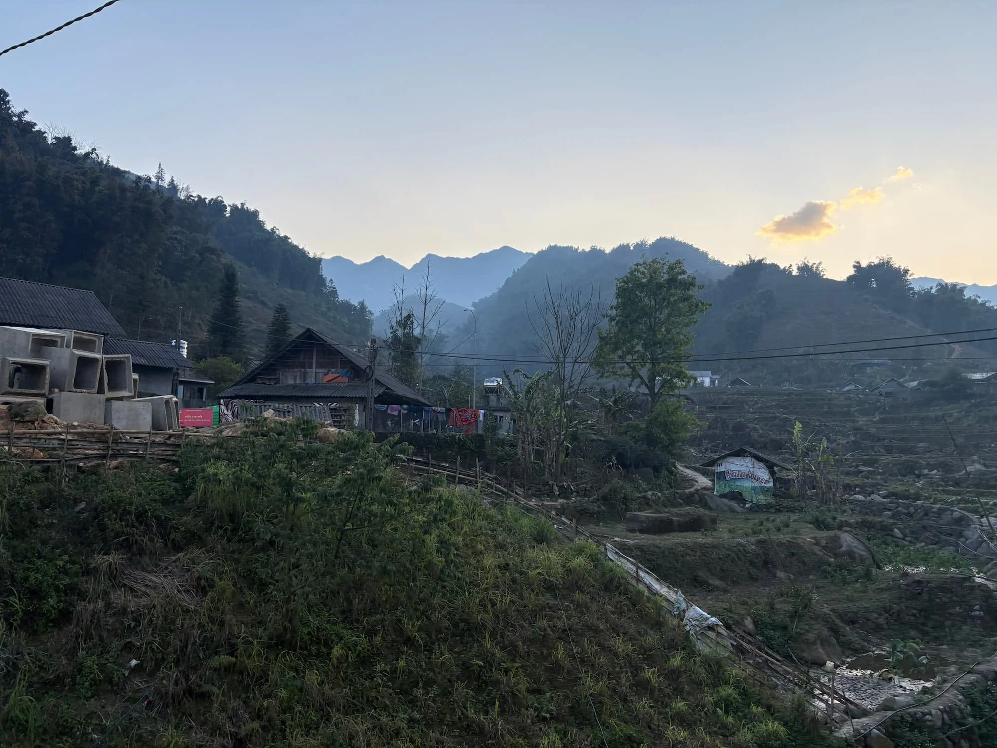 A village near Sapa in Vietnam