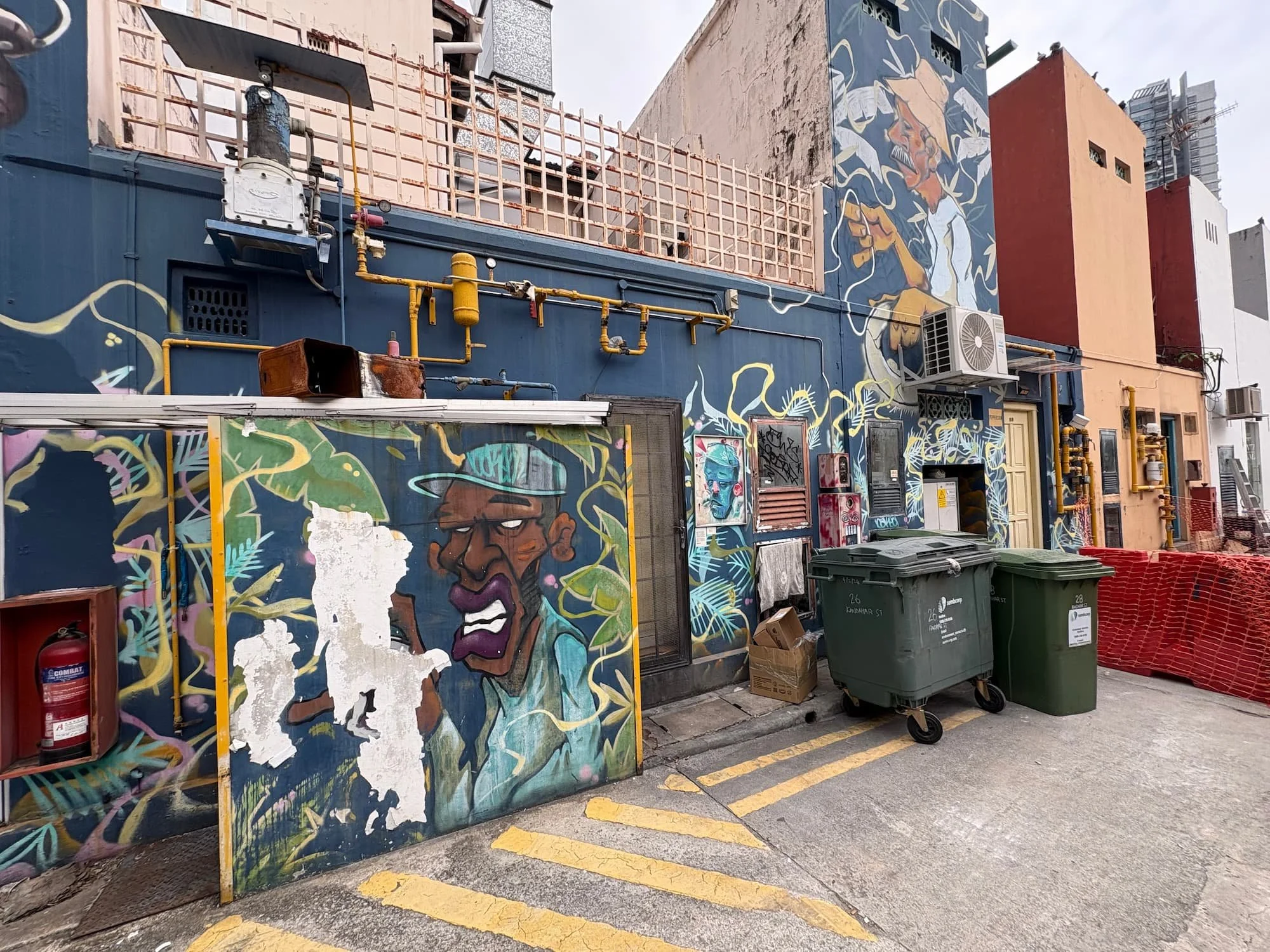 Street art murals painted on backstreets in Kampong Glam, one of Singapore’s most creative neighbourhoods.