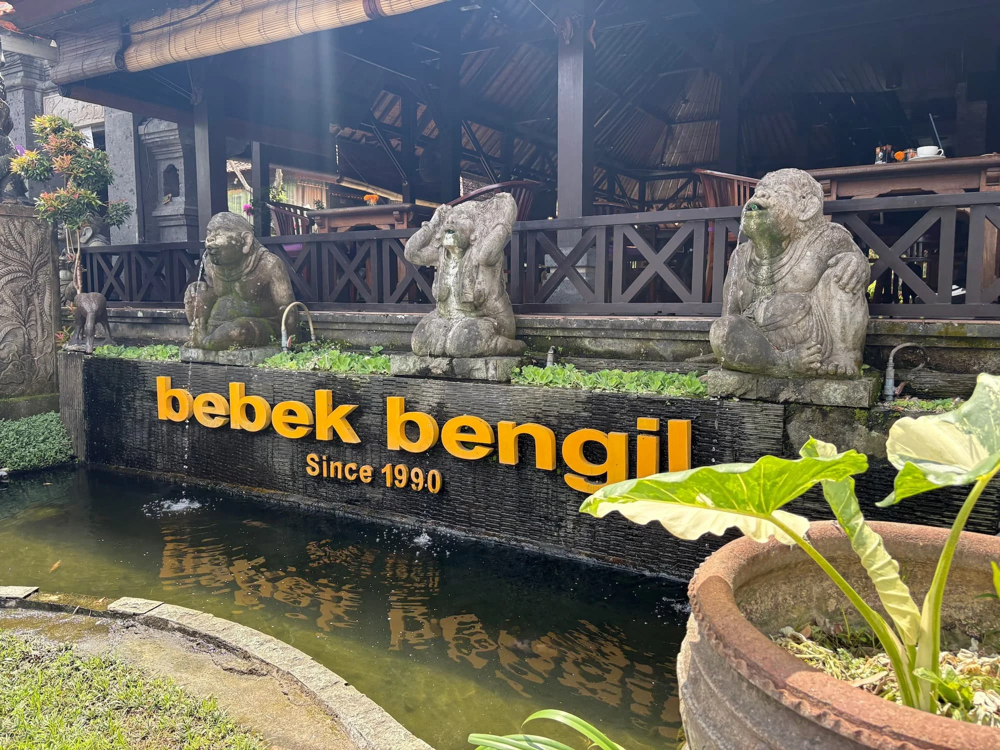 Bebek Bengil Restaurant in Ubud in Bali