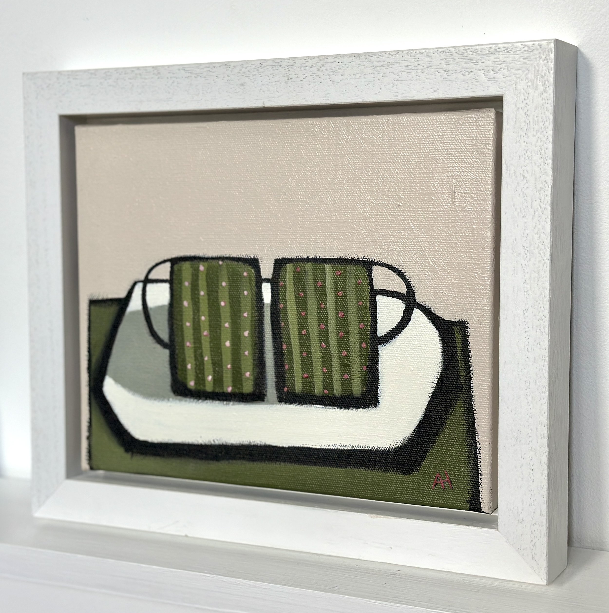 Heart To Heart 26x31cm in bespoke frame 🔴 sold at Evenlode Art Exhibition