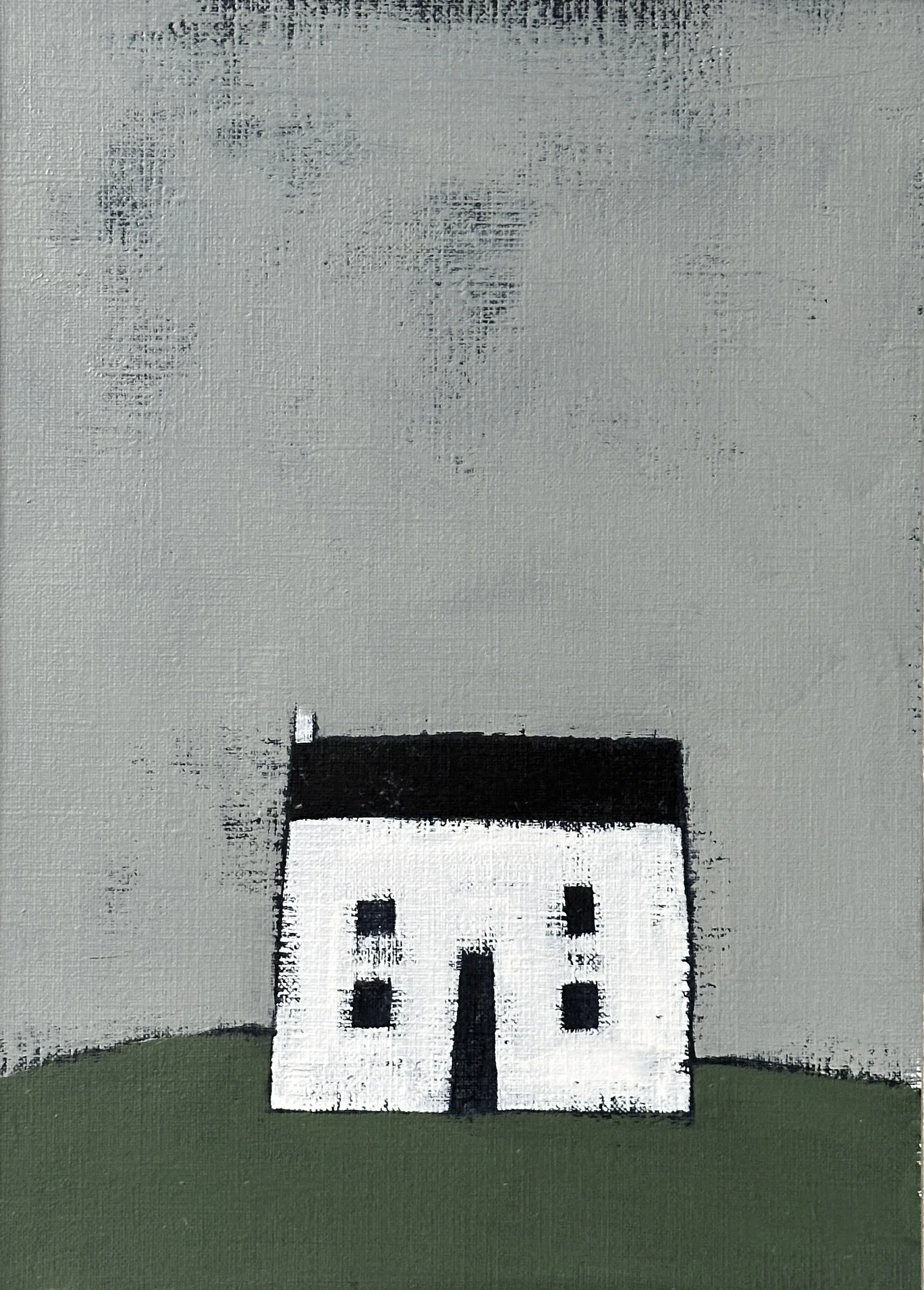 House 1 oil painting 38x29cm in bespoke frame