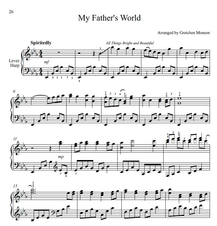 Lever Harp Offertories at Salem West Music Sample 8