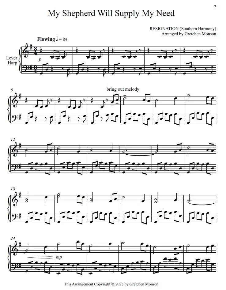 Lever Harp Offertories at Salem West Music Sample 3