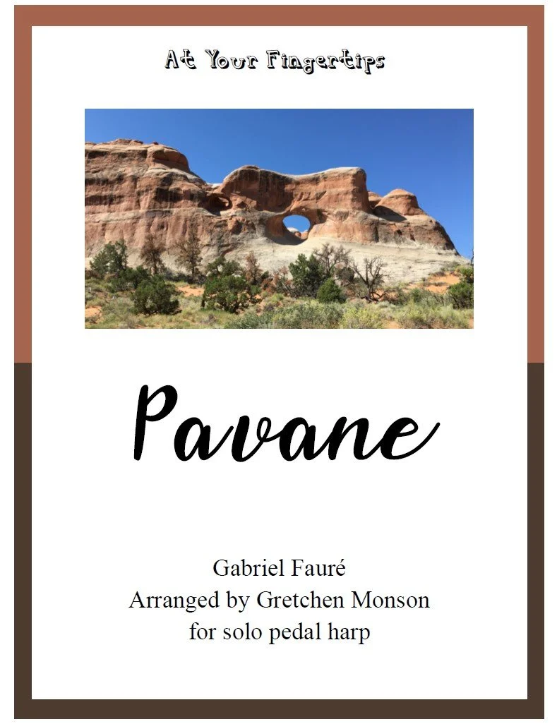 Pavane (Faure) Harp Solo by Gretchen Monson Cover Page