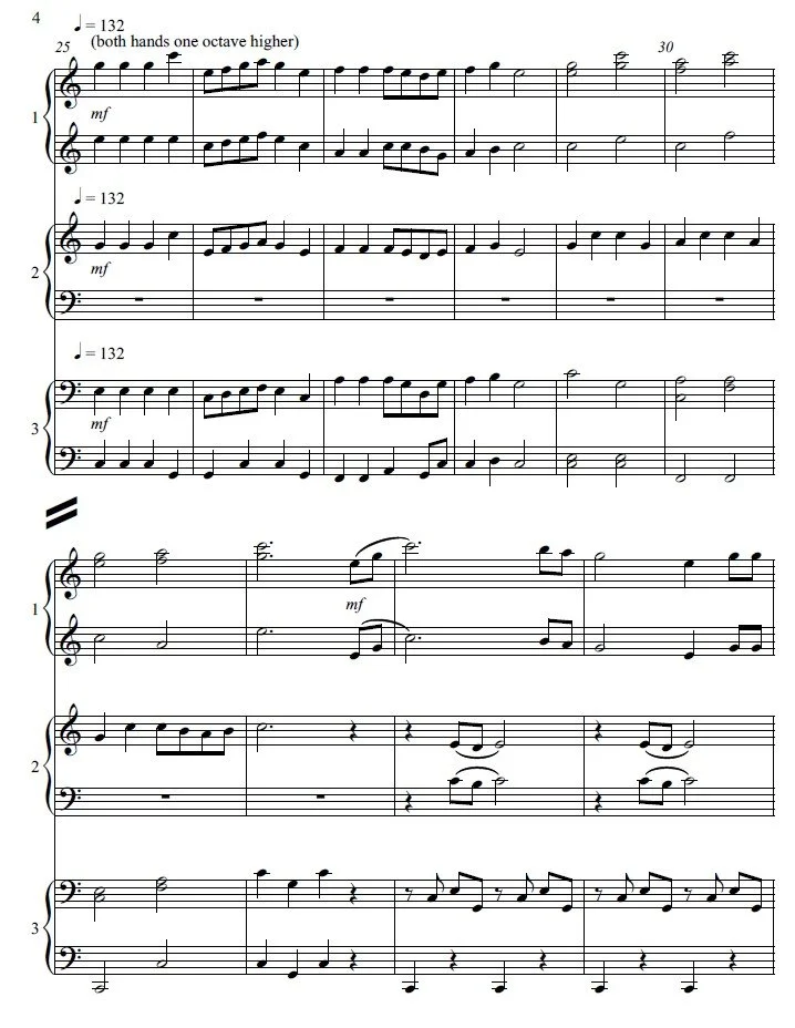 Heaven Medley Piano Trio by Gretchen Monson Sample 2