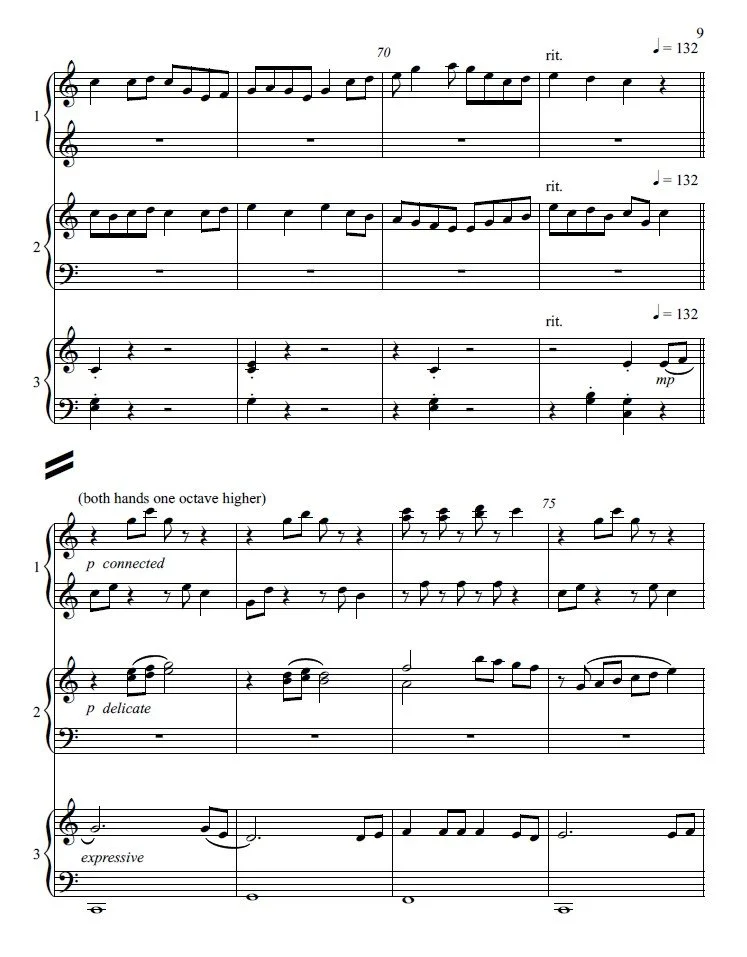 Heaven Medley Piano Trio by Gretchen Monson Sample 3