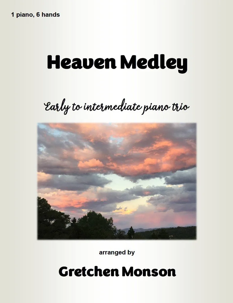 Heaven Medley Piano Trio by Gretchen Monson Cover Page