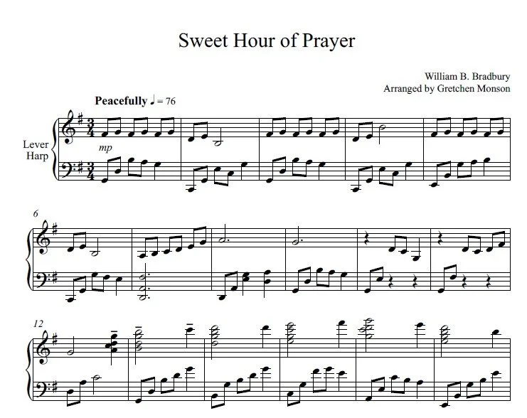 Lever Harp Offertories at Salem West Music Sample 1