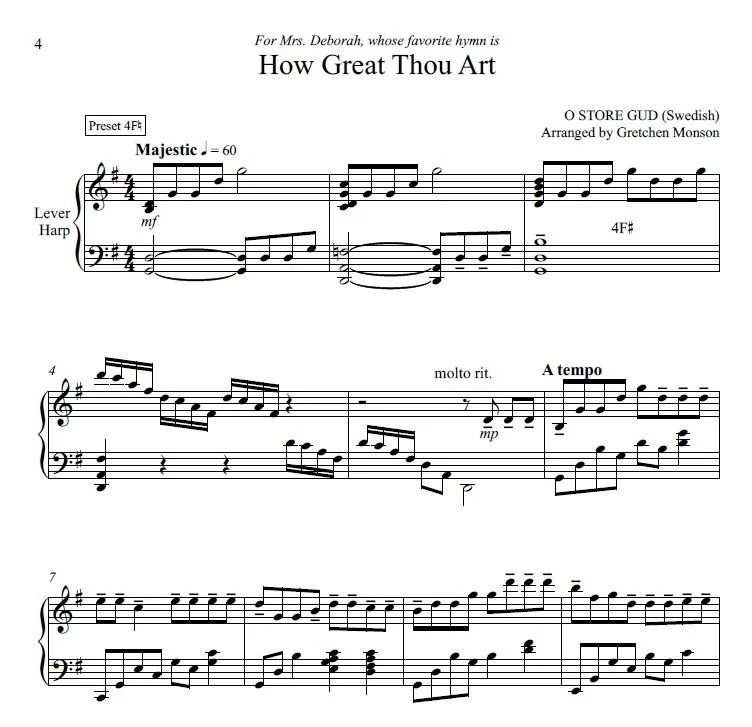 Lever Harp Offertories at Salem West Music Sample 2