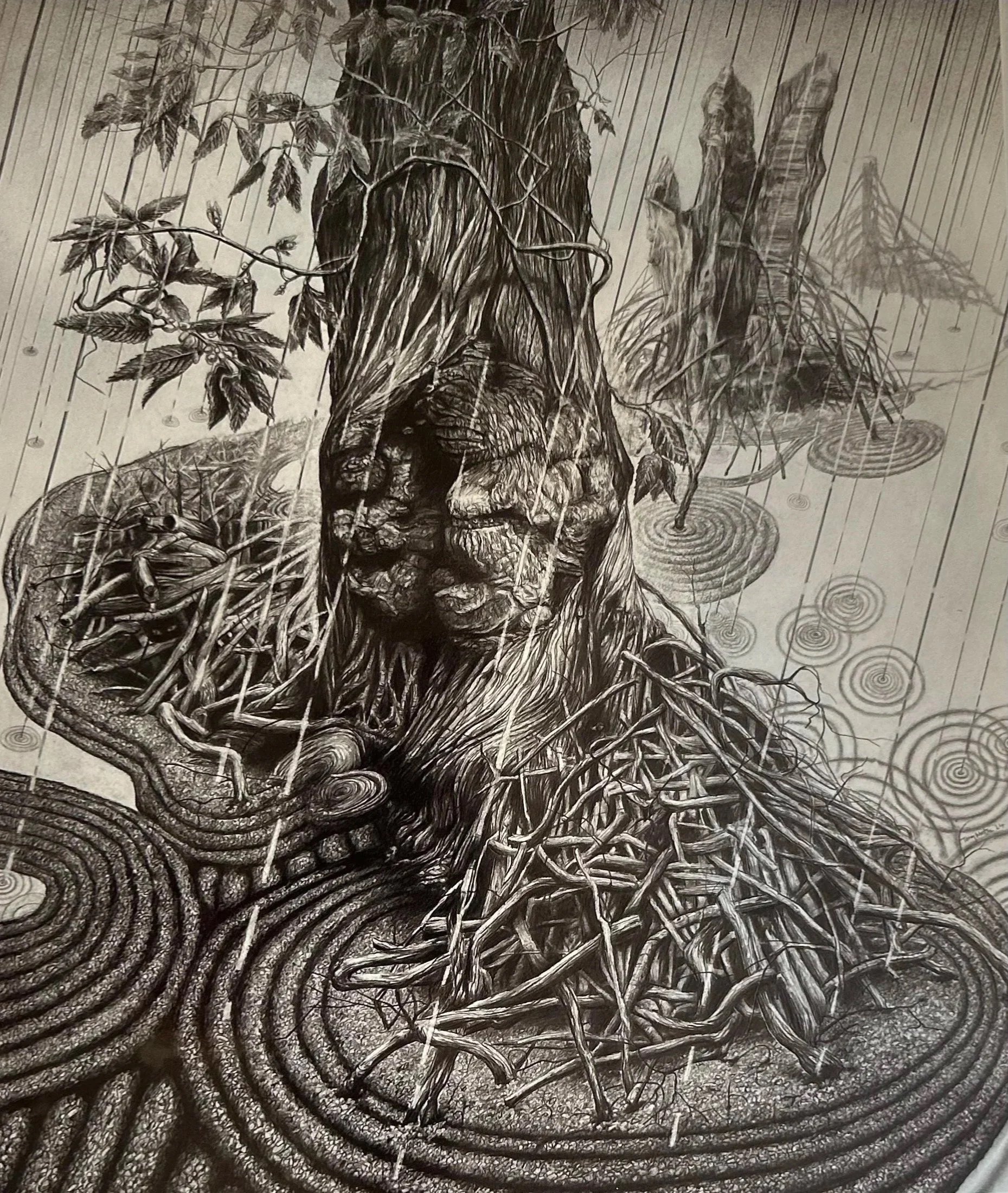 Monuments shelter rain