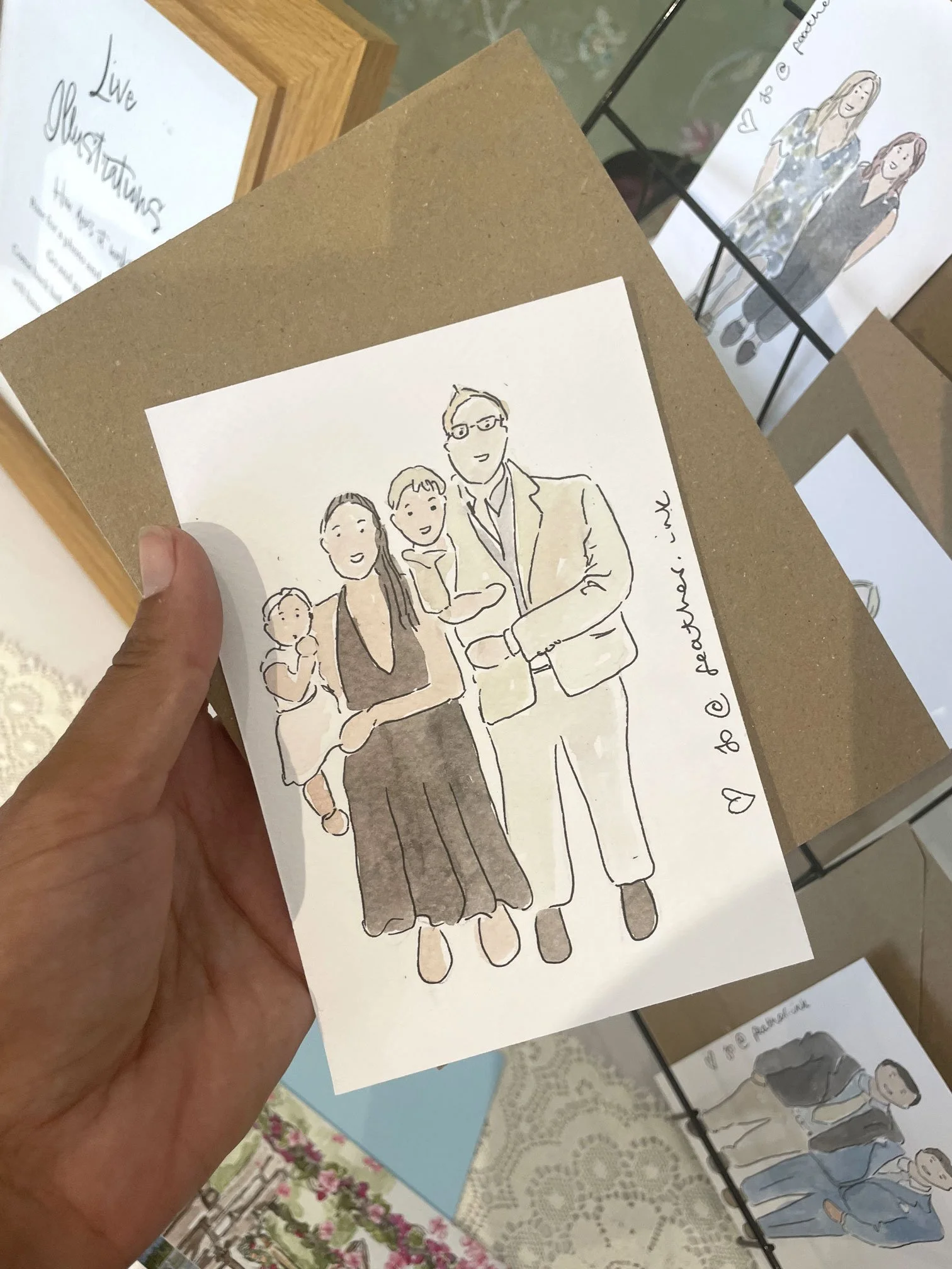 live illustrator at wedding south east