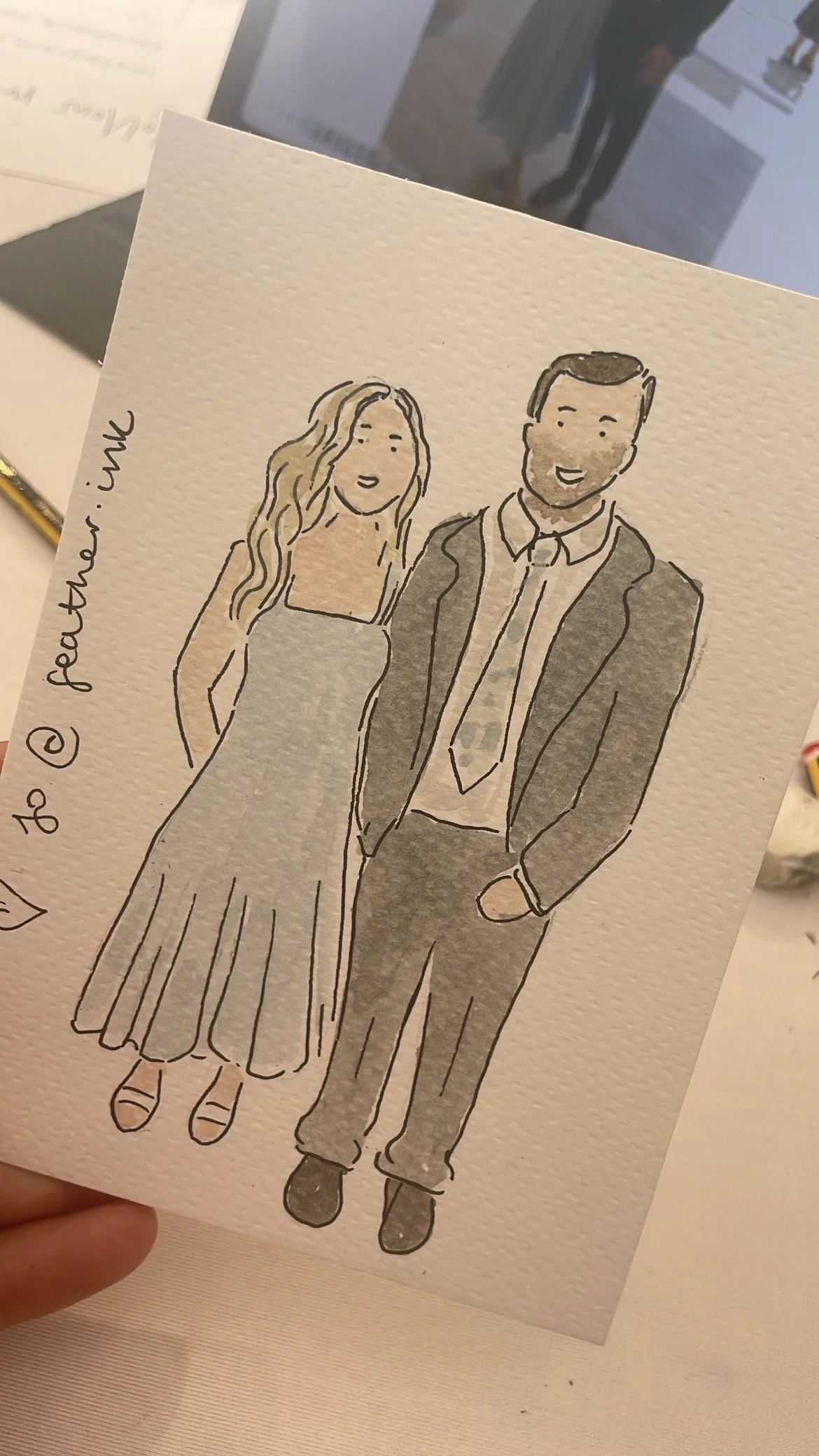 live illustrator at wedding south east