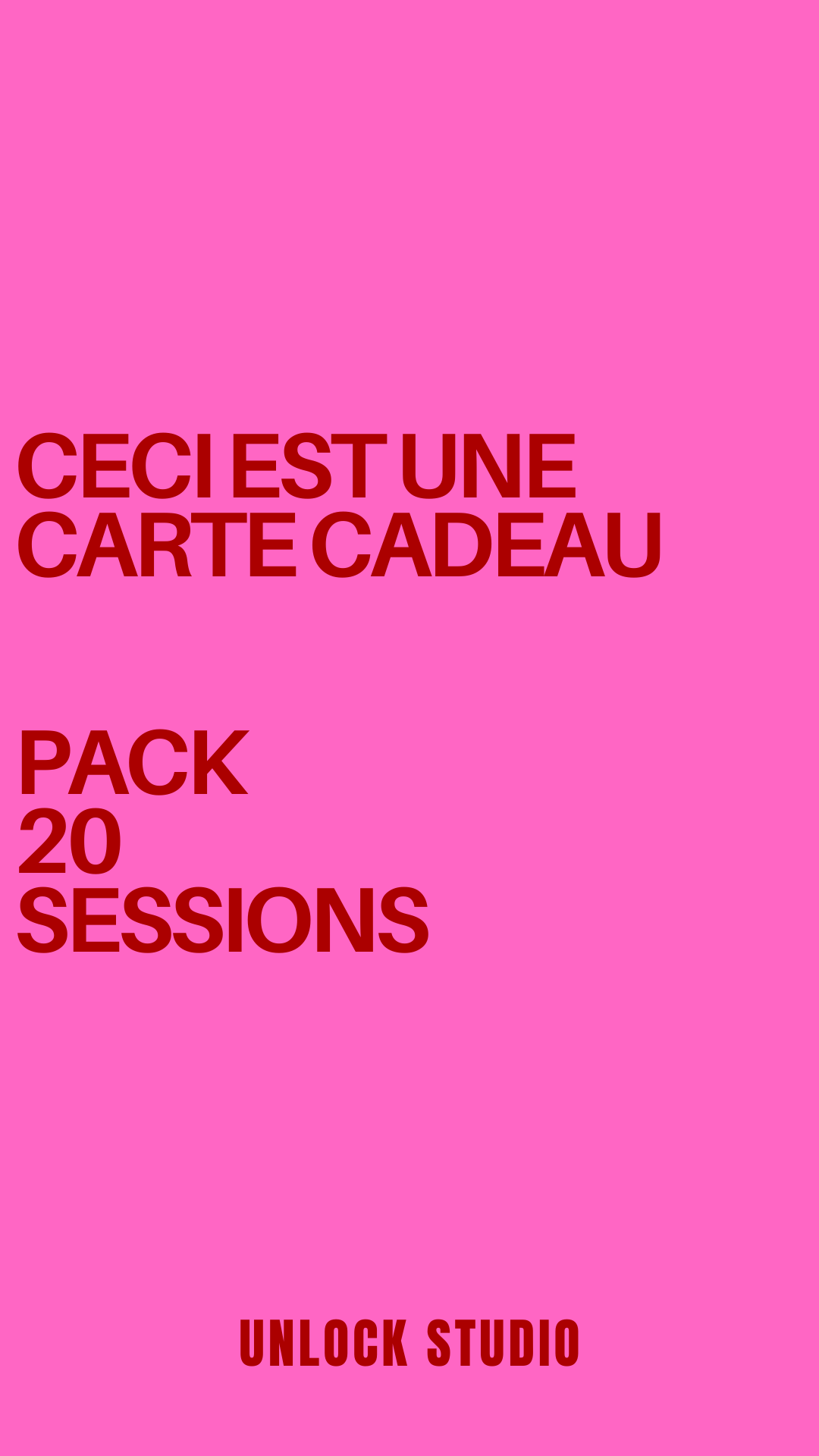 PACK 20 SESSIONS