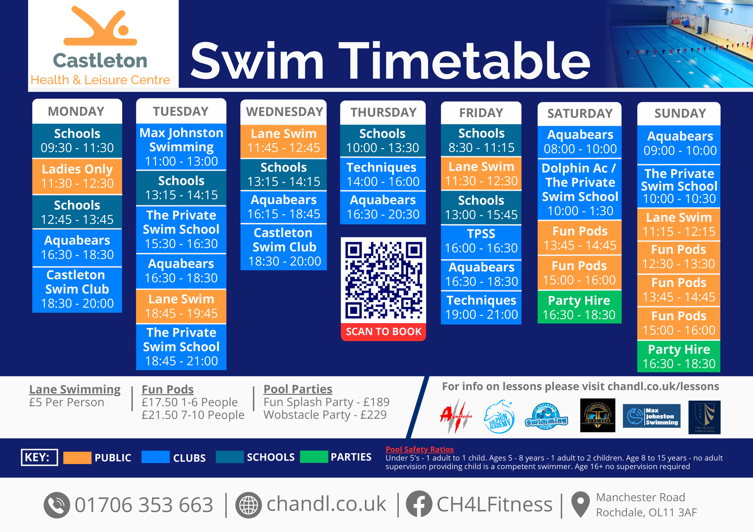 Swim Timetable — Castleton Health and Leisure Centre