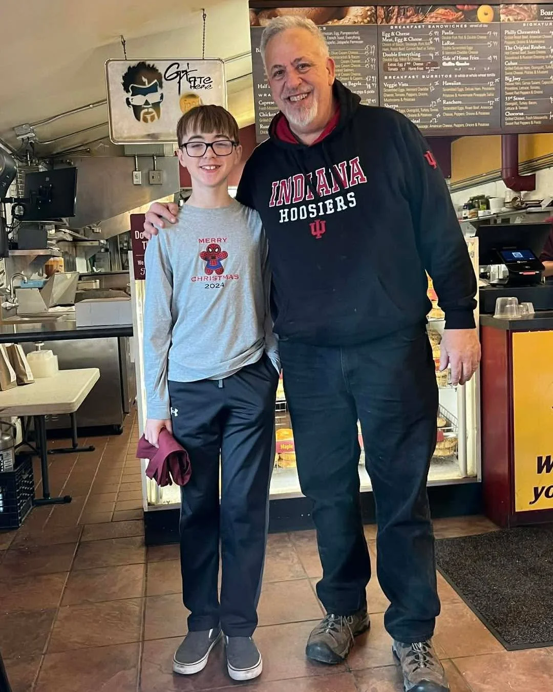 We have a history in our businesses of connecting with younger folks, both as customers &amp; employees. Nobody in our 37 years of owning shops tops this kid. Colin visited our store on his first day on this planet. Mom needed a muffin I believe.  He