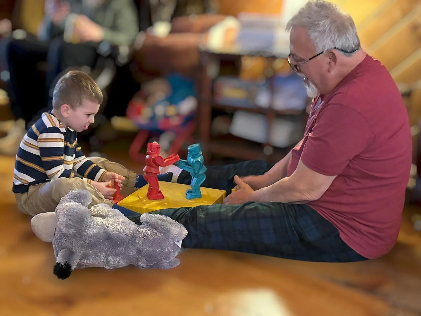 CEO Walter &amp; I discussing the possibility of Big Dave&rsquo;s Bagels food deliveries over a game of Rock&rsquo;em Sock&rsquo;em Robots. Our point of sales system from Spot On has DoorDash as a delivery option. 
There would be a charge of course a